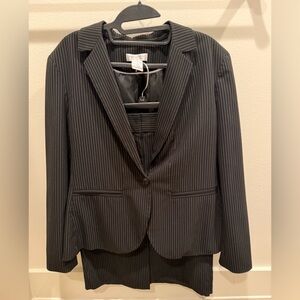 Women’s Pinstripe Suit Jacket and Skirt Worthington Stretch